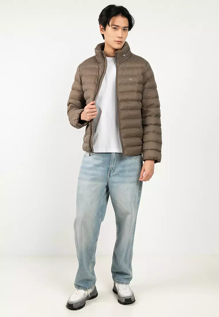 Nylon Lightweight Hooded Puffer Jacket