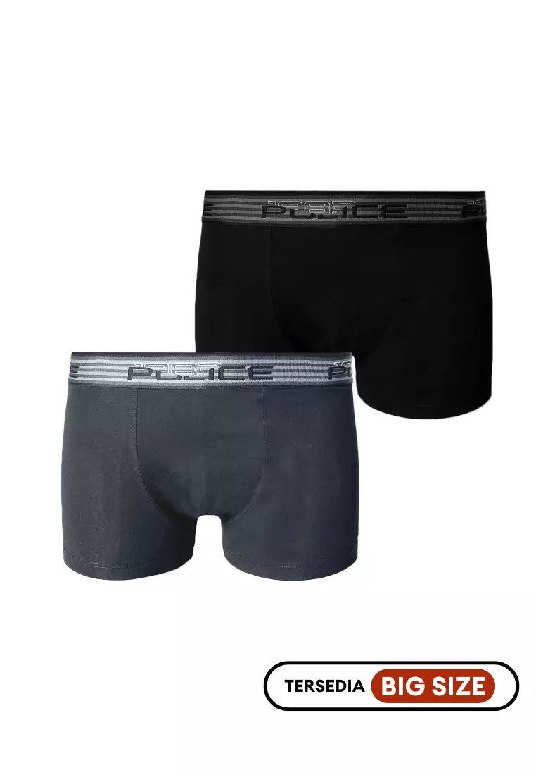 POLICE Celana Dalam Boxer Cotton Spandex Premium Pria Big Size