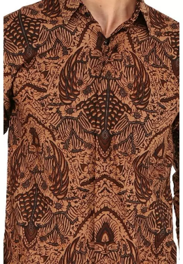 Kemeja Batik Pria Premium Slimfit Elegant Modern Lengan Panjang Bambang Kaca