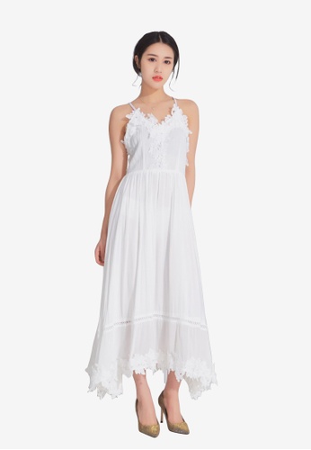XAFITI white Halter Dress 700D2AAEDF27ECGS_1