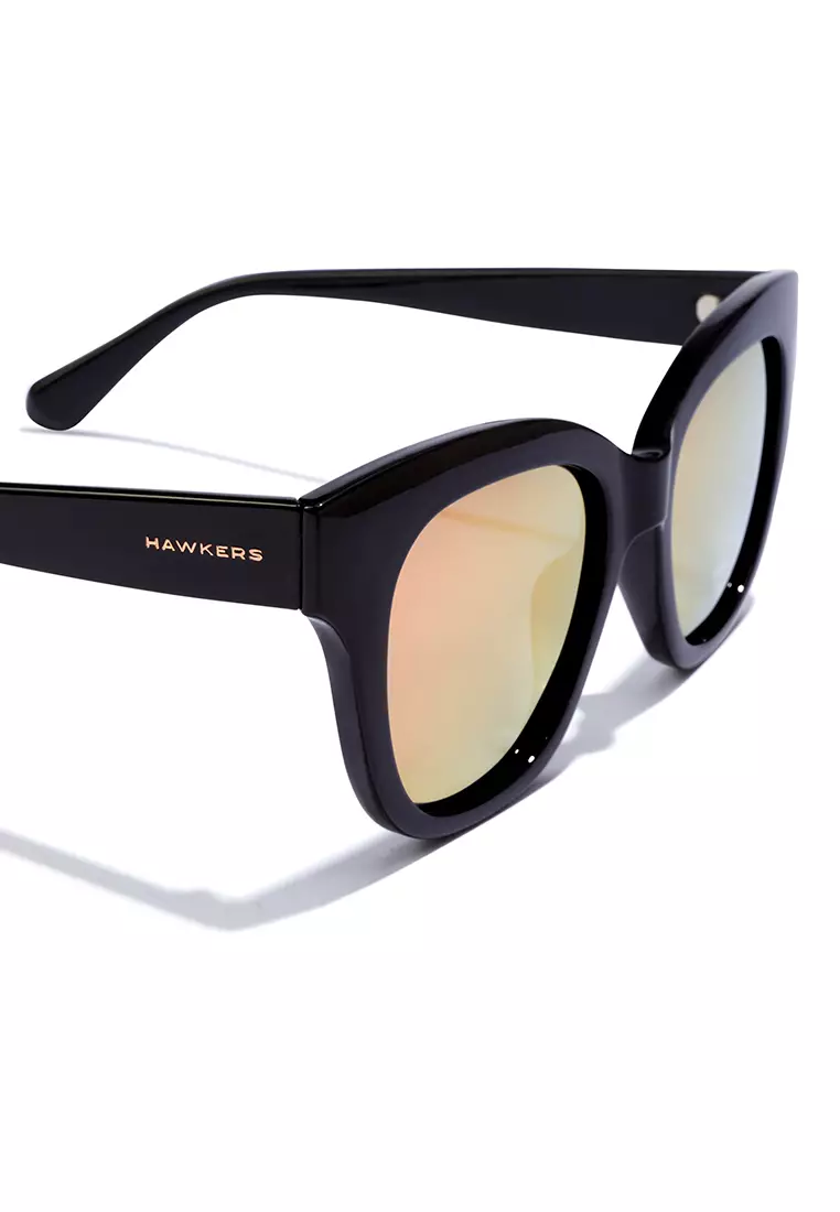 HAWKERS Audrey Neuve Polarized Black Pink Sunglasses For Men And Women, Unisex. Official Product Designed In Spain