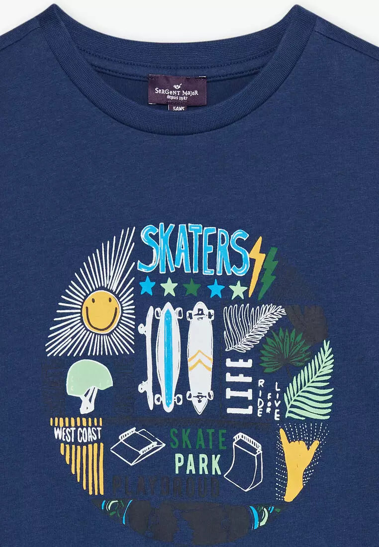 Skater Motif T-shirt