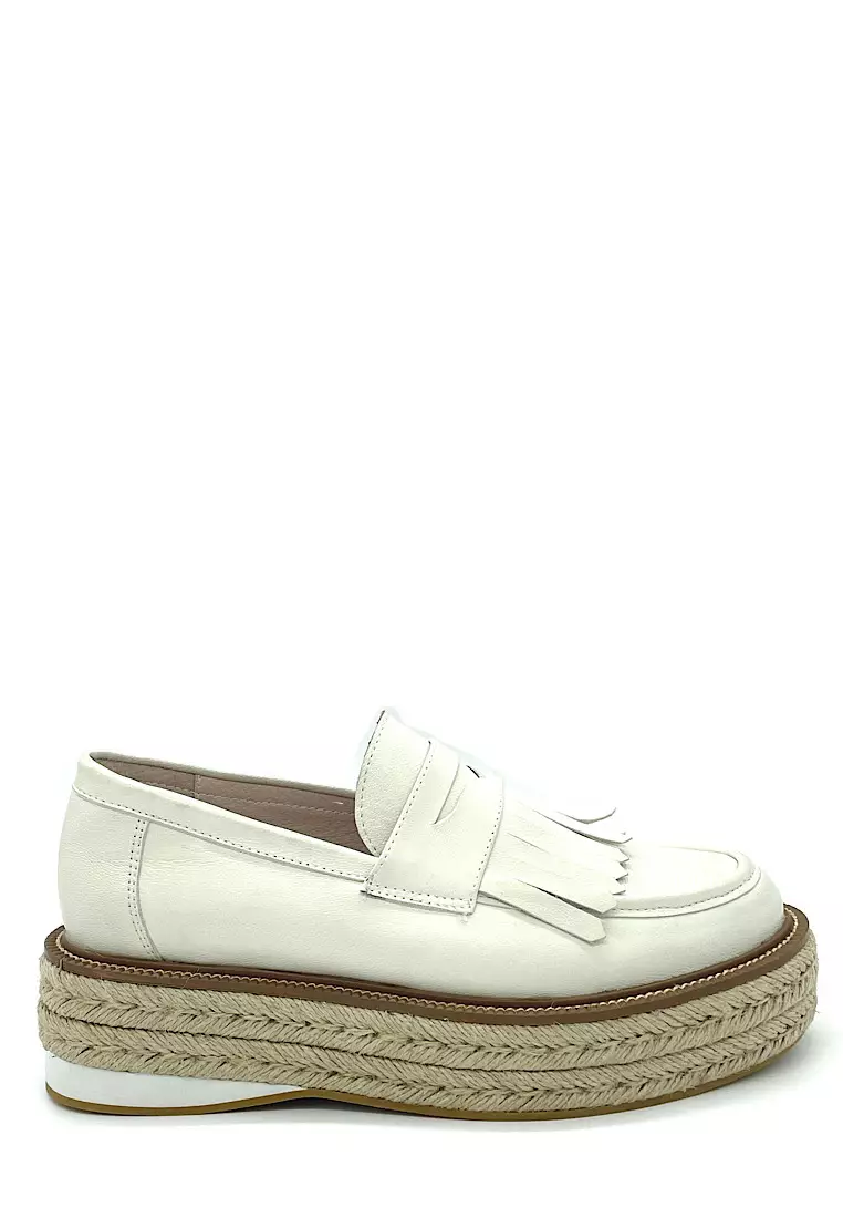 White platform loafers sale