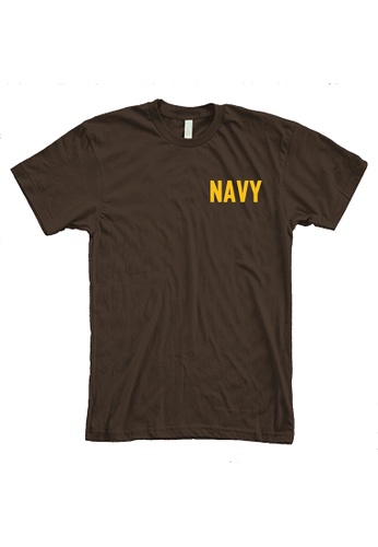 MRL Prints brown Pocket Navy T-Shirt 3C58AAA1268684GS_1