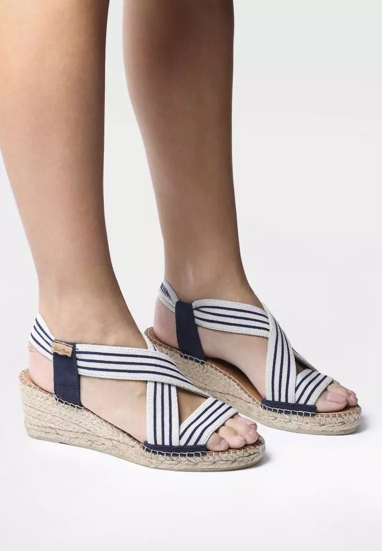 Buy TONI PONS TONI PONS TINA SANDAL TEXTILE ECRU-NAVY Online