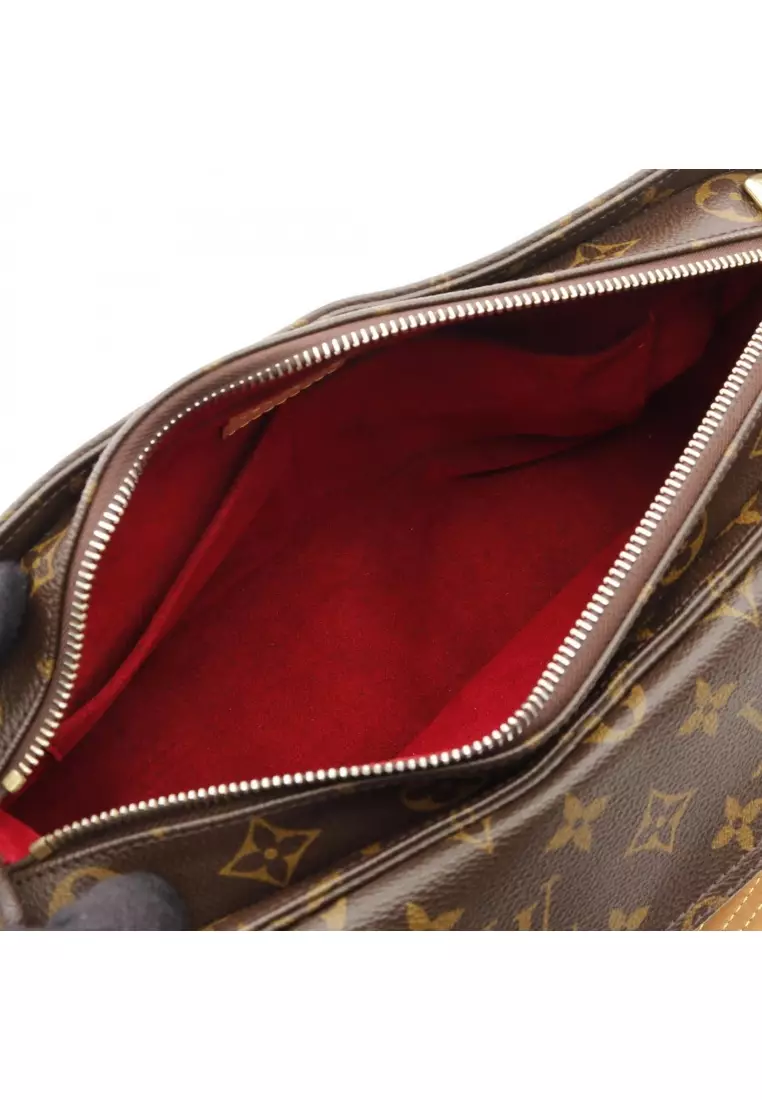 Pre-Loved Louis Vuitton Vivacite MM monogram Shoulder bag PVC leather Brown