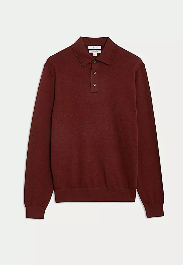 Cotton Rich Tipped Knitted Polo Shirt