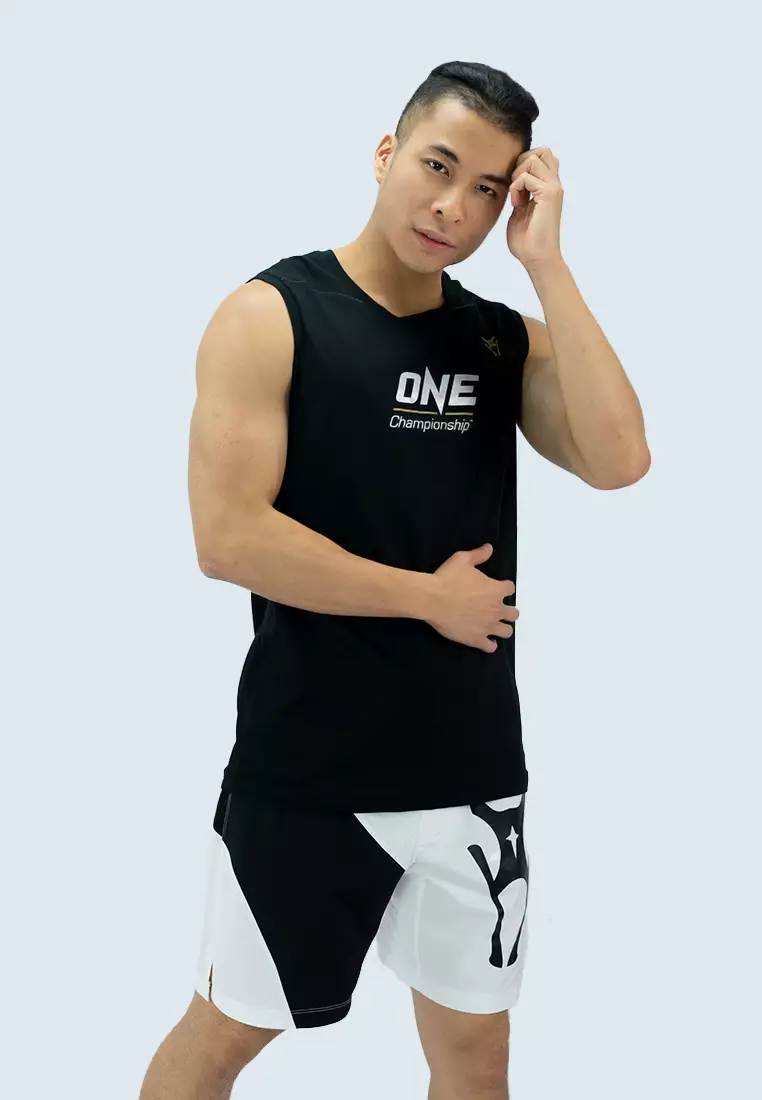 Men 15" Fighter Shorts - White/Black
