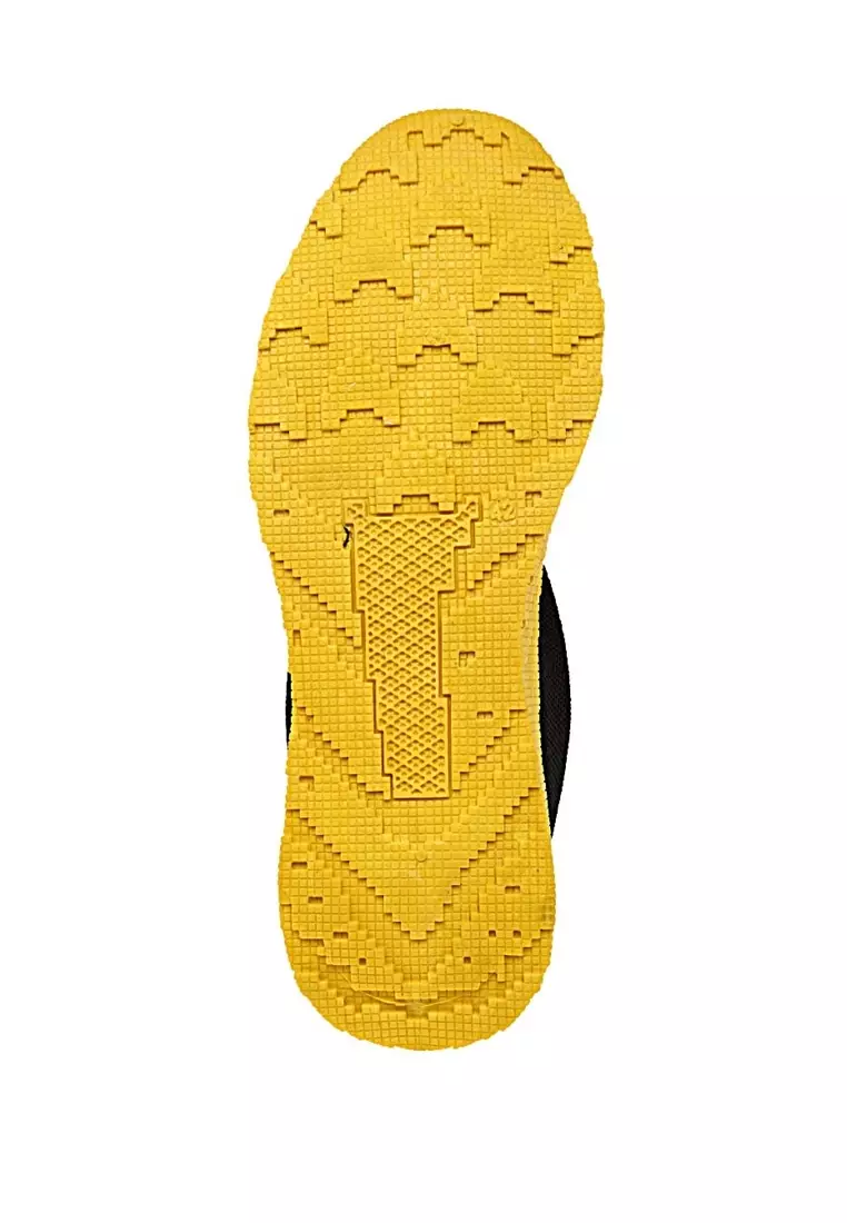 Chayton Sepatu Olahraga Pria Sneakers Warning Two Tone Casual Sport Shoes Material Fabric ORIGINAL - Black yellow