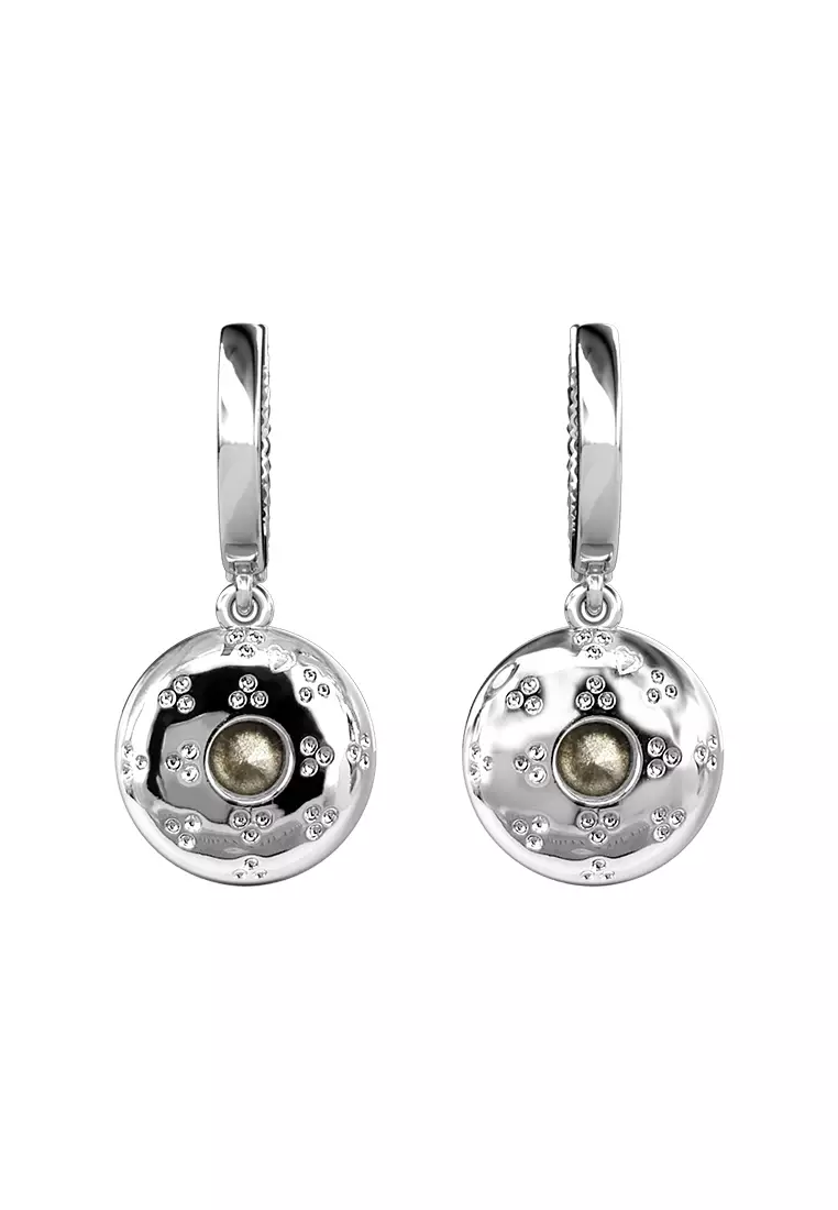 Callista Round WG AB Rainbow - Anting Crystal by Her Jewellery