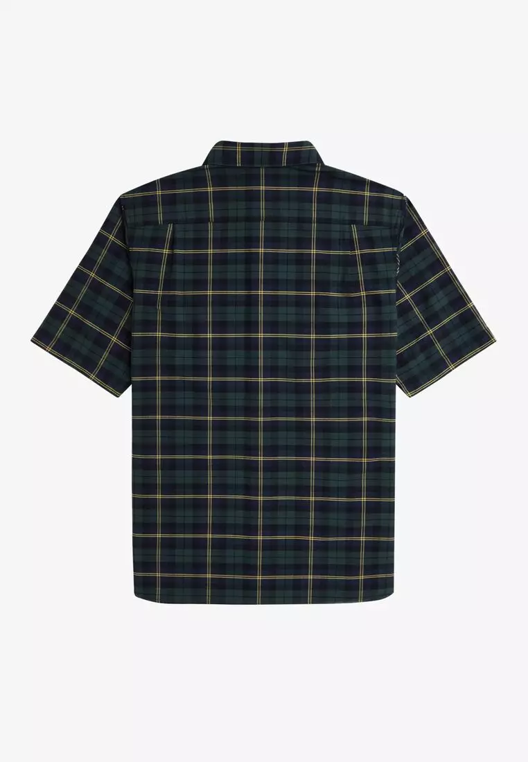 FRED PERRY TARTAN SHIRT ネイビー 半袖 FRED PERRY TARTAN SHIRT ネイビー 半袖