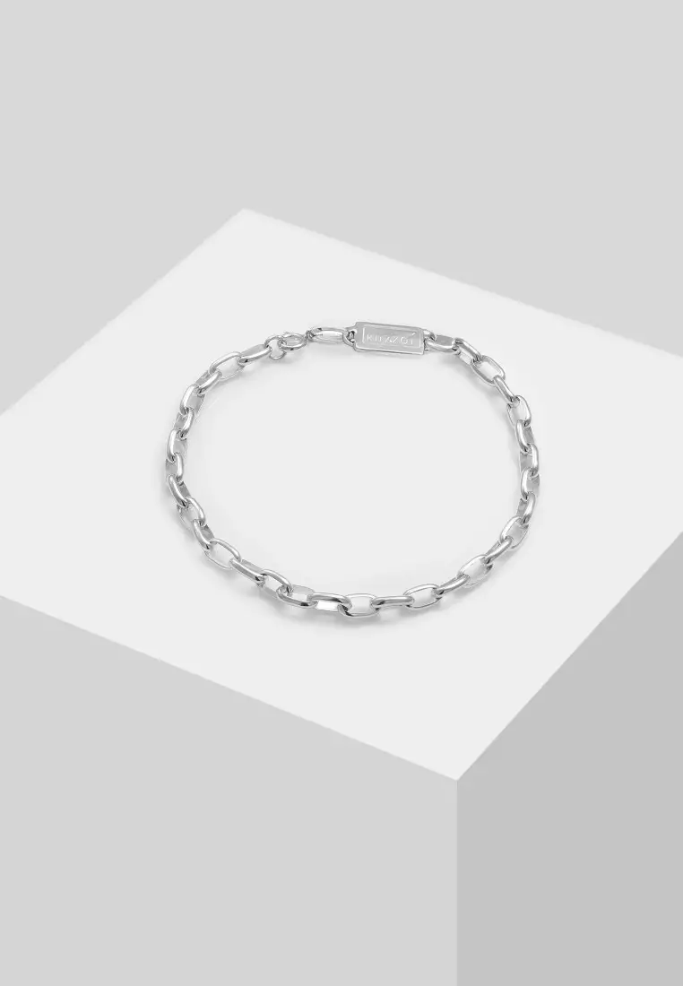 EXCLUSIVE Gelang Perhiasan Perak 925 Pria Link Chain Oval