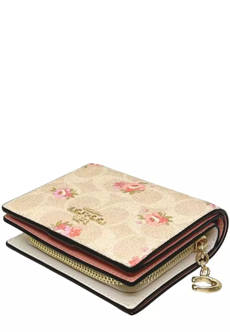 Coach CAR14 Snap Wallet 花柄 COACH® Outlet | Snap Wallet In Signature Canvas With Floral