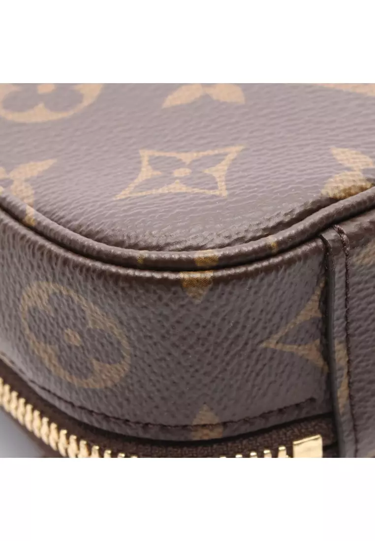 Pre-Loved Louis Vuitton Utility crossbody monogram Handbag PVC leather Brown 2WAY