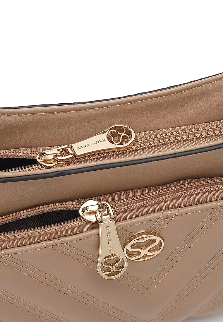 Women's Top Handle Bag / Sling Bag / Crossbody Bag / Shoulder Bag (手拿袋 / 斜孭袋 / 單肩包) - 棕色