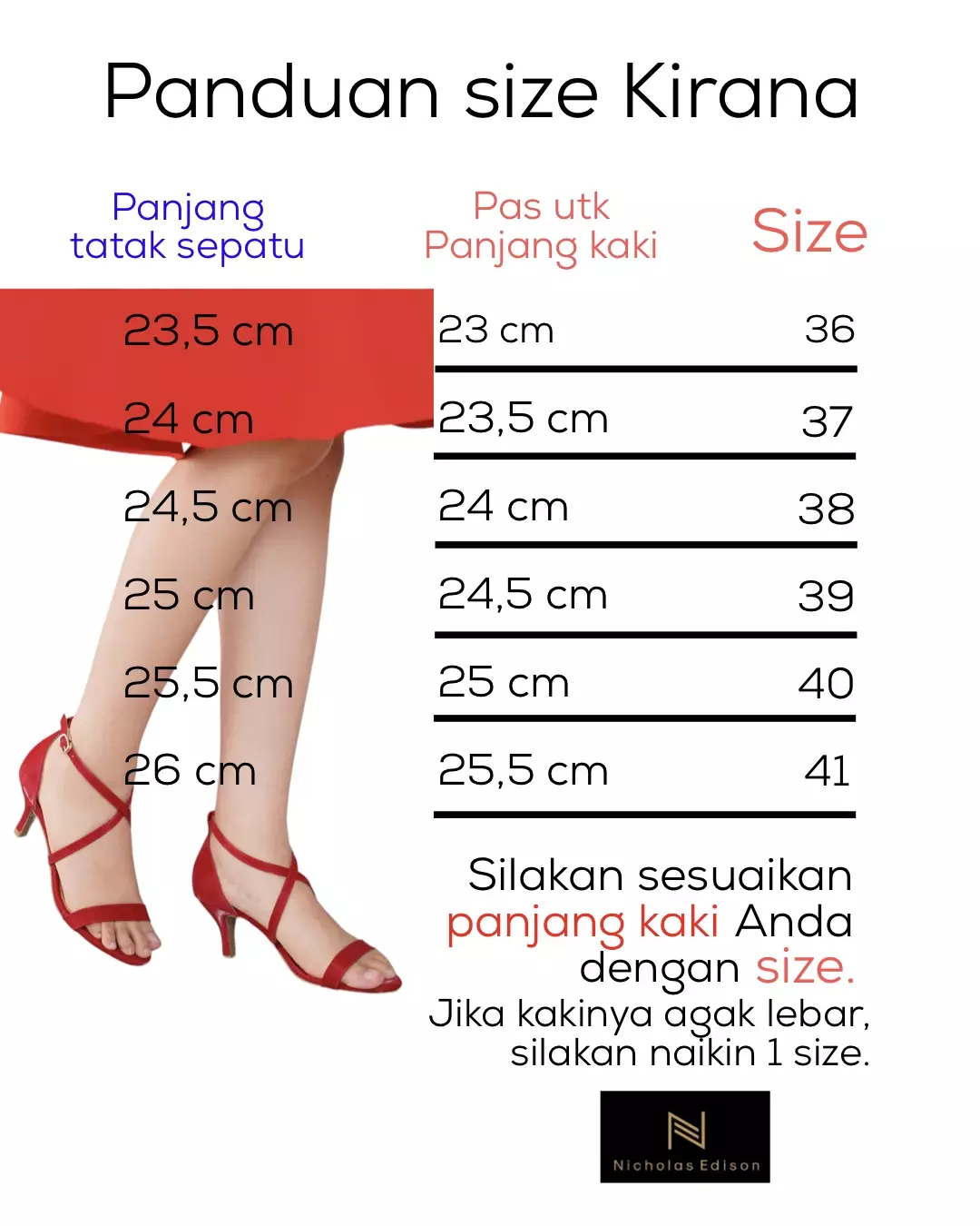 Nicholas Edison Heel Kirana Red