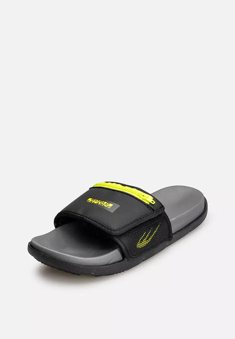 Discount on World Balance  shoes - SKU: World Balance Zip Sliders Men's Slides