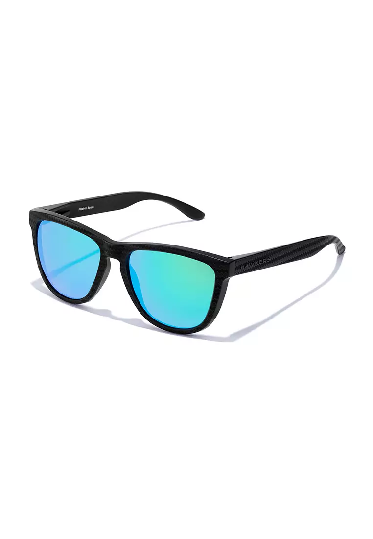 HAWKERS POLARIZED Emerald ONE CARBONO RAW. Sunglasses for Men and Women, Unisex. UV400 protection. Official product designed and made in Spain. HONR21NFTP