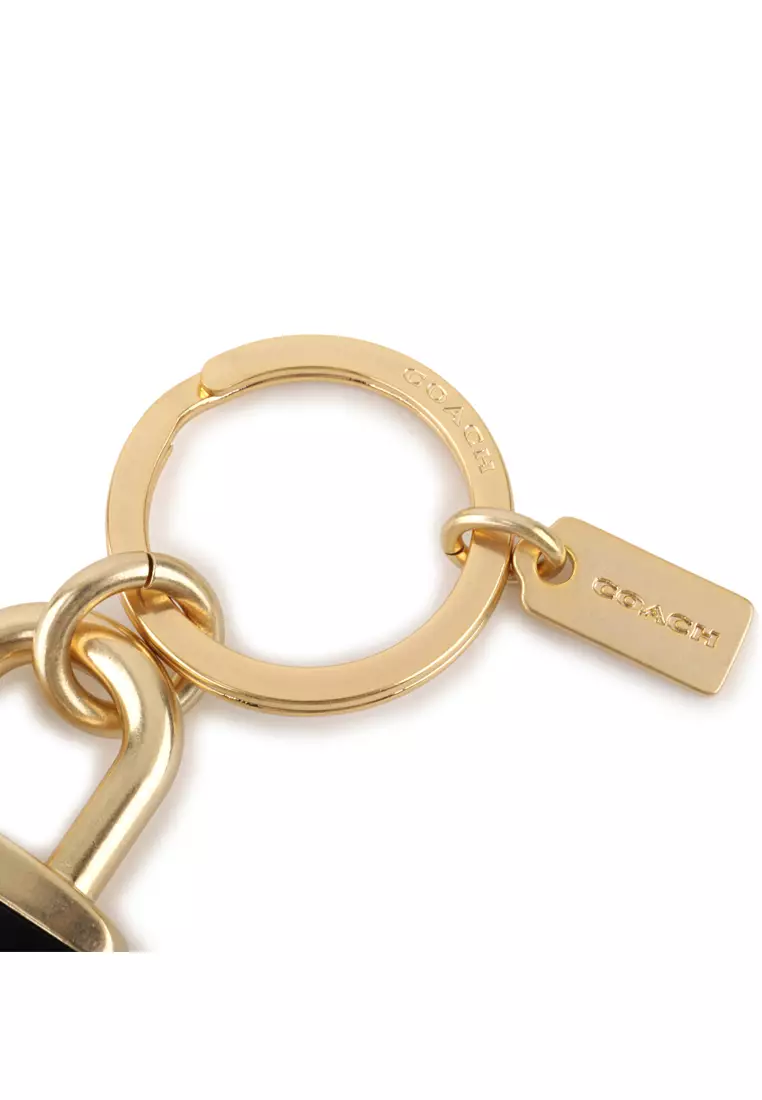 Buy Coach Lock And Key Bag Charm Key Ring - Black Online | ZALORA Malaysia