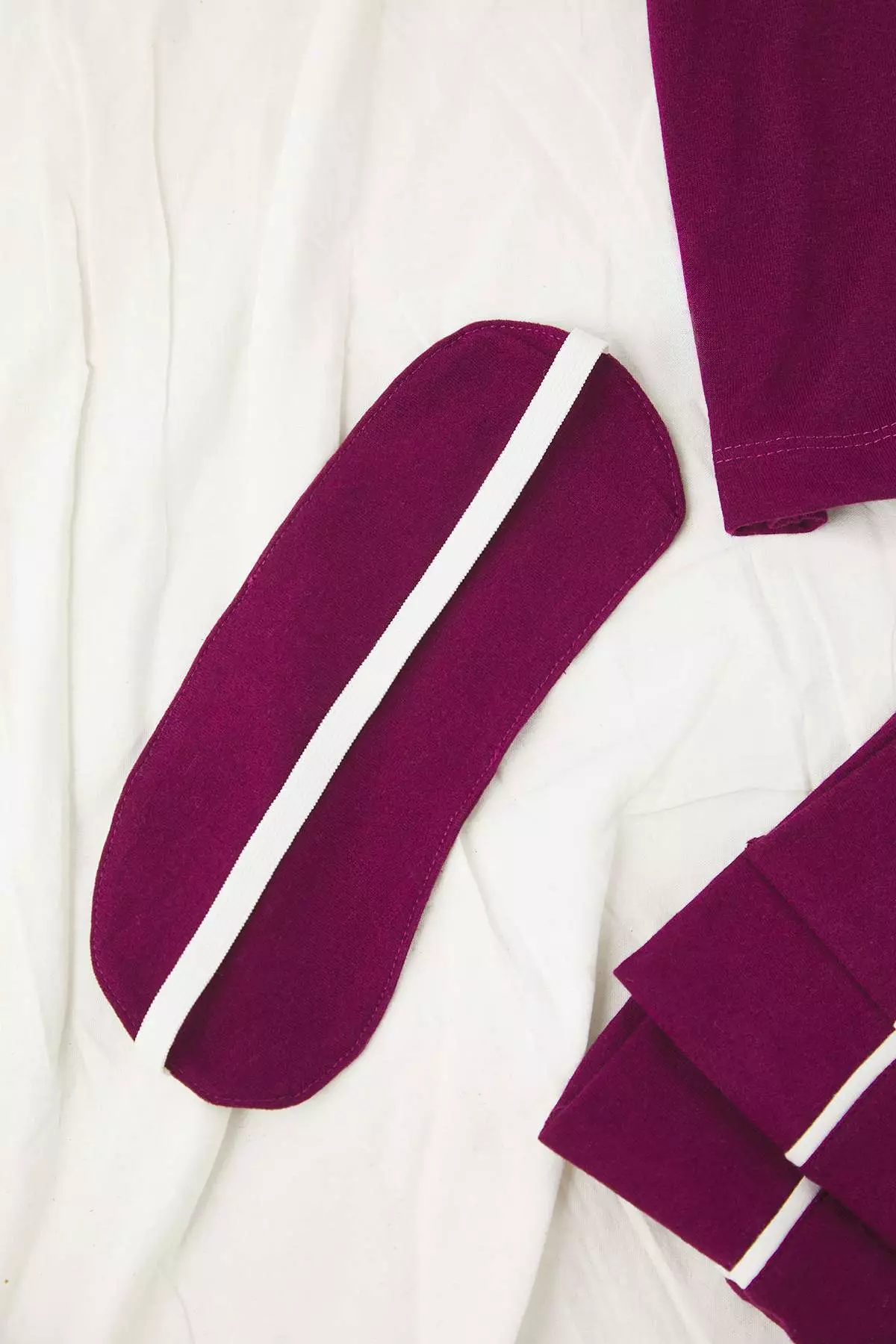 Plum Piping Detailed Shirt Collar Knitted Pajama Set