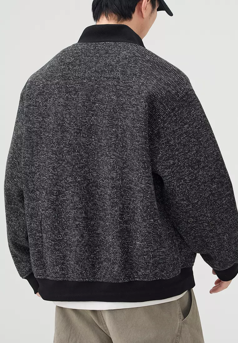 Contrast Patchwork Stand Collar Jacket AY-DS1709