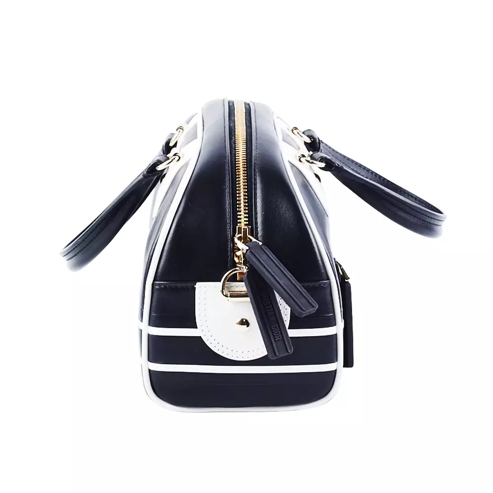 Jual Christian Dior Christian Dior Vibe Zip Bowling Bag Small Navy