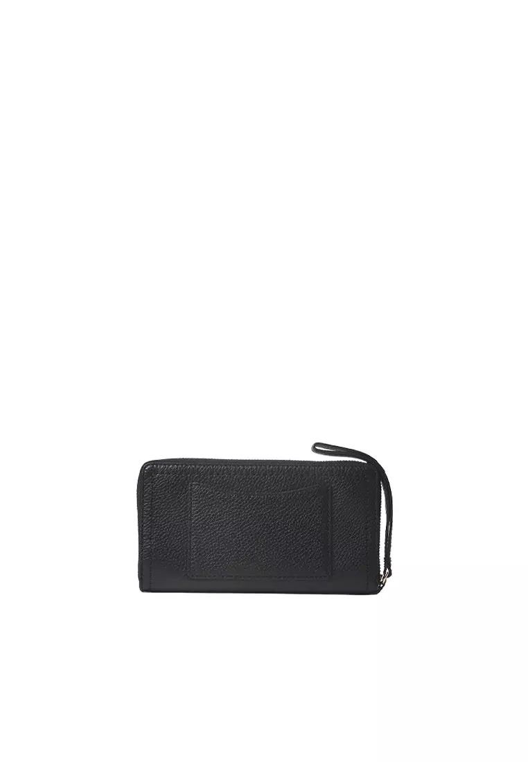 Marc Jacobs Zip Around Wallet With Wristlet Strap In Black S104L01FA21