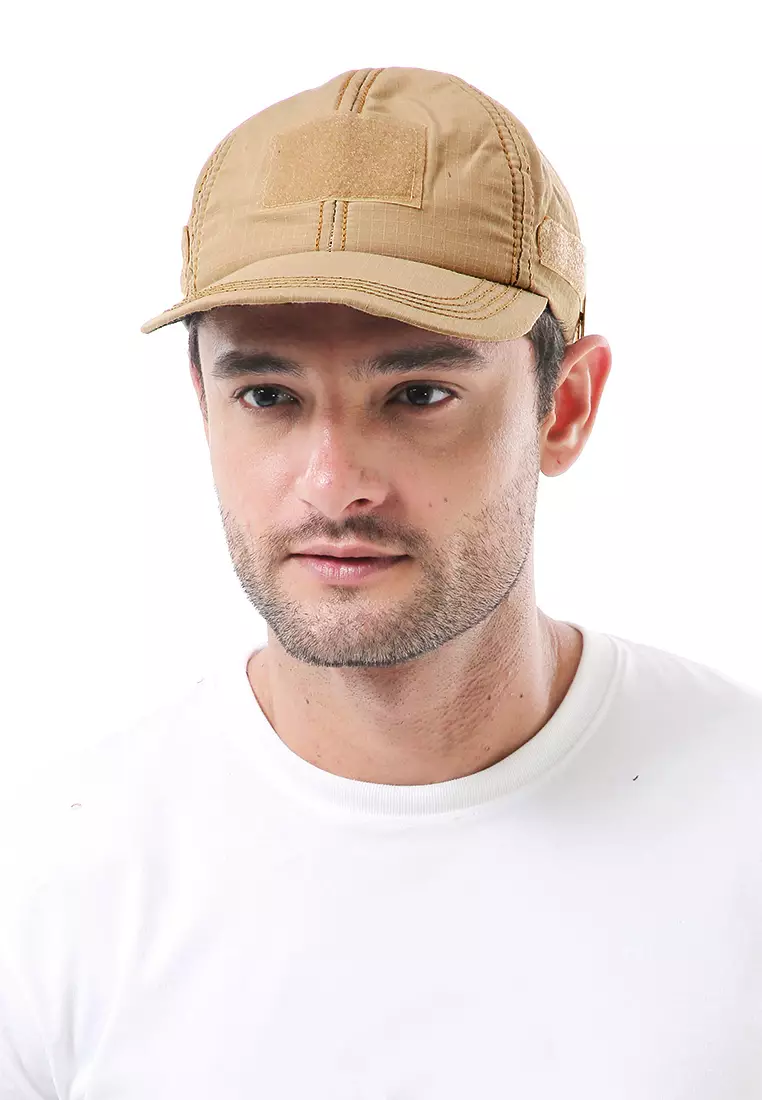 Jahari Topi Baseball Polos Unisex Pengait Velcro Material Cotton ORIGINAL - Cream