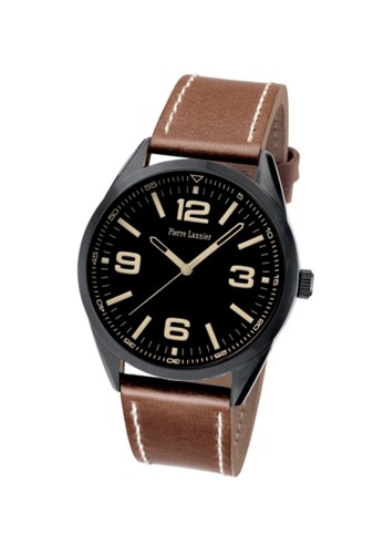 Pierre Lannier Watches Jam Tangan Pria - Hitam - Leather - 212D439