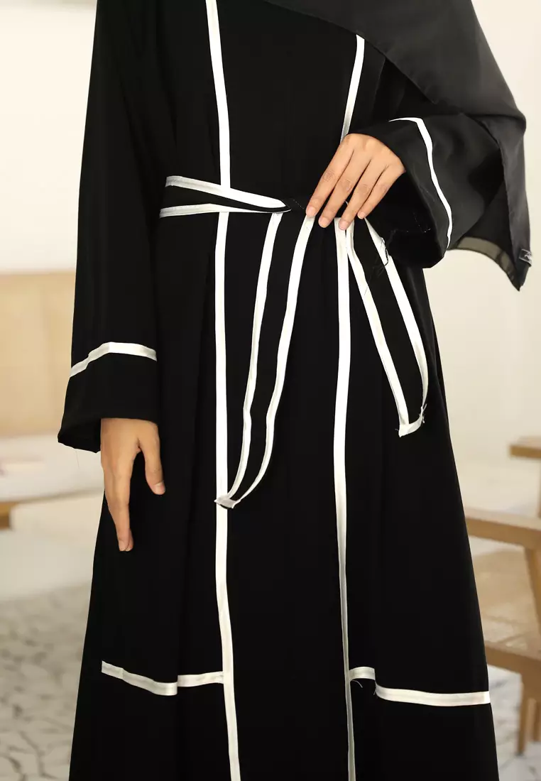 Zelena - Alma Abaya List | Dress Umrah Haji Tali - Black