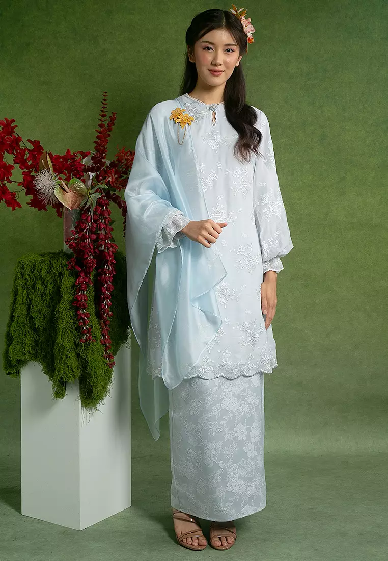 Mikaela Kurung Labuh with Shawl Set