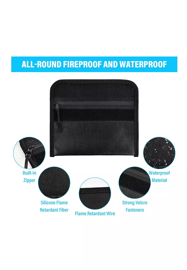 Fireproof Waterproof Envelope 20x13cm - Black