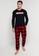 Hollister red Flannel Jogger Set 02A11AA5FAA7AEGS_4