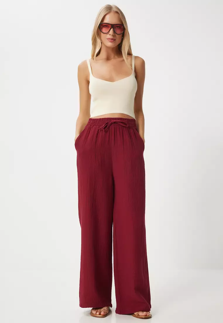 Textured Palazzo Trousers