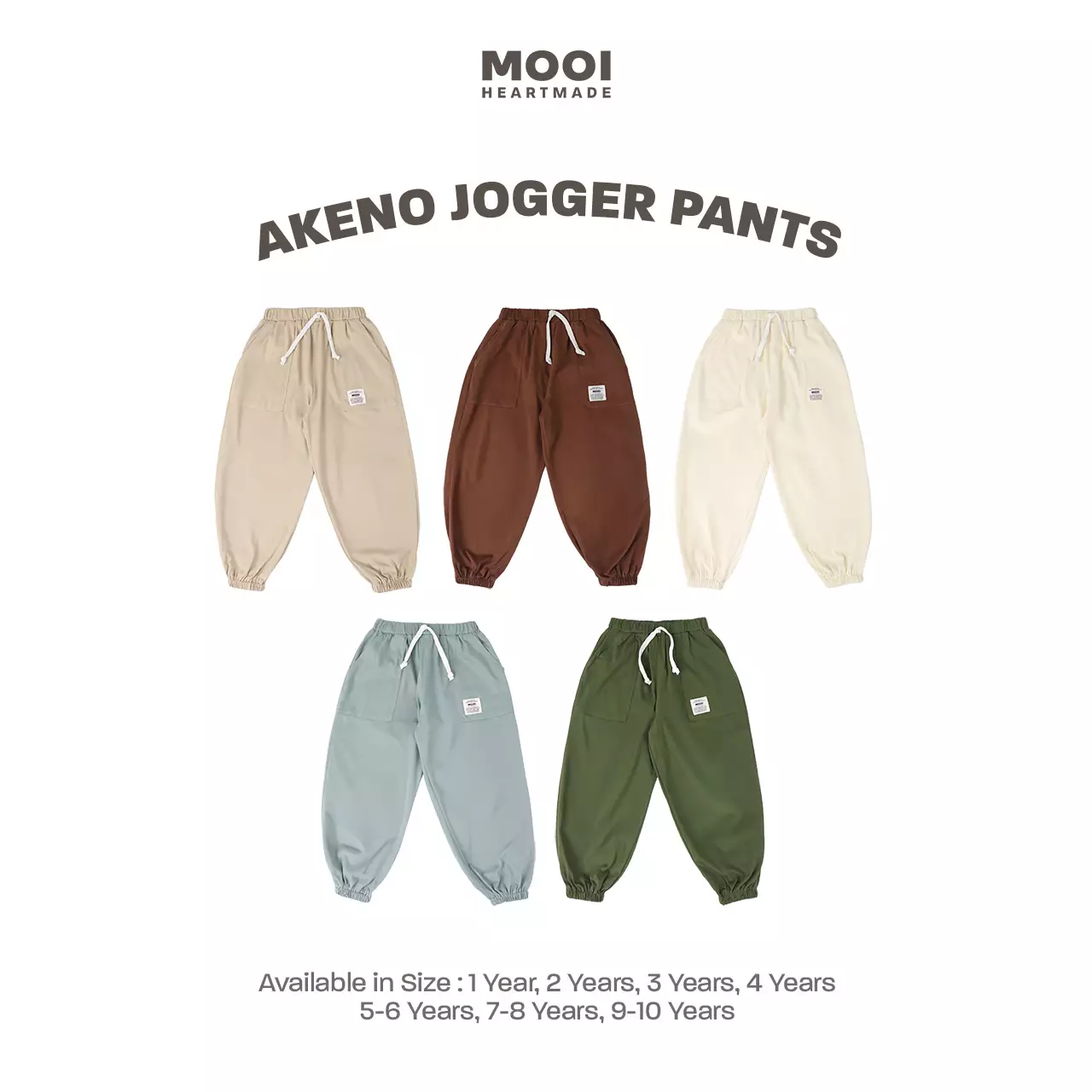 Mooi Celana Jogger Anak Akeno Jogger Pants Kids - Green Olive