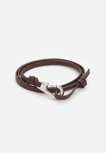 PLAIN SUPPLIES brown Flo Bracelet - Brown Leather F0526ACD280B69GS_1