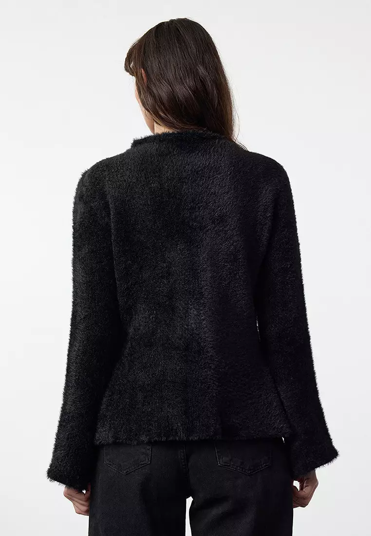 Black Closed Knitted Cardigan Twoaw25Hi00112