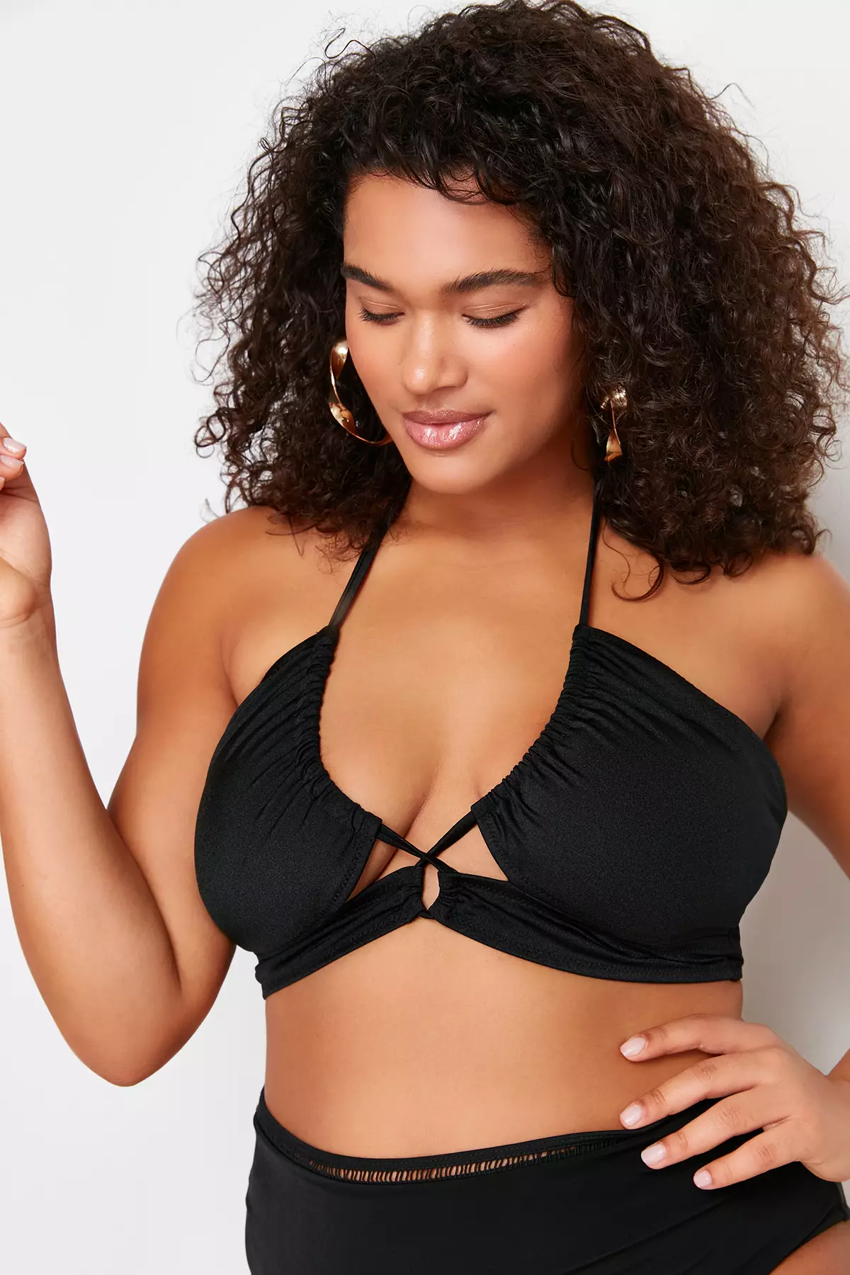 Plus Size Halter Bikini Top