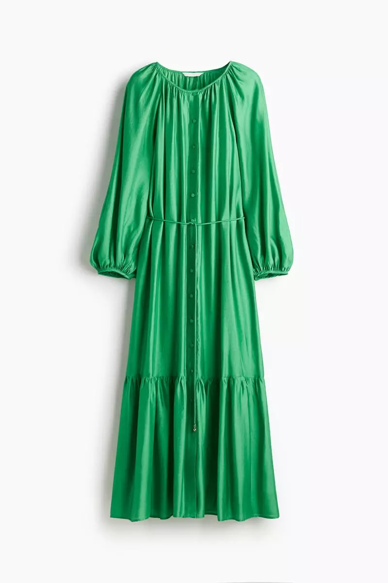 Oversized tie-belt dress