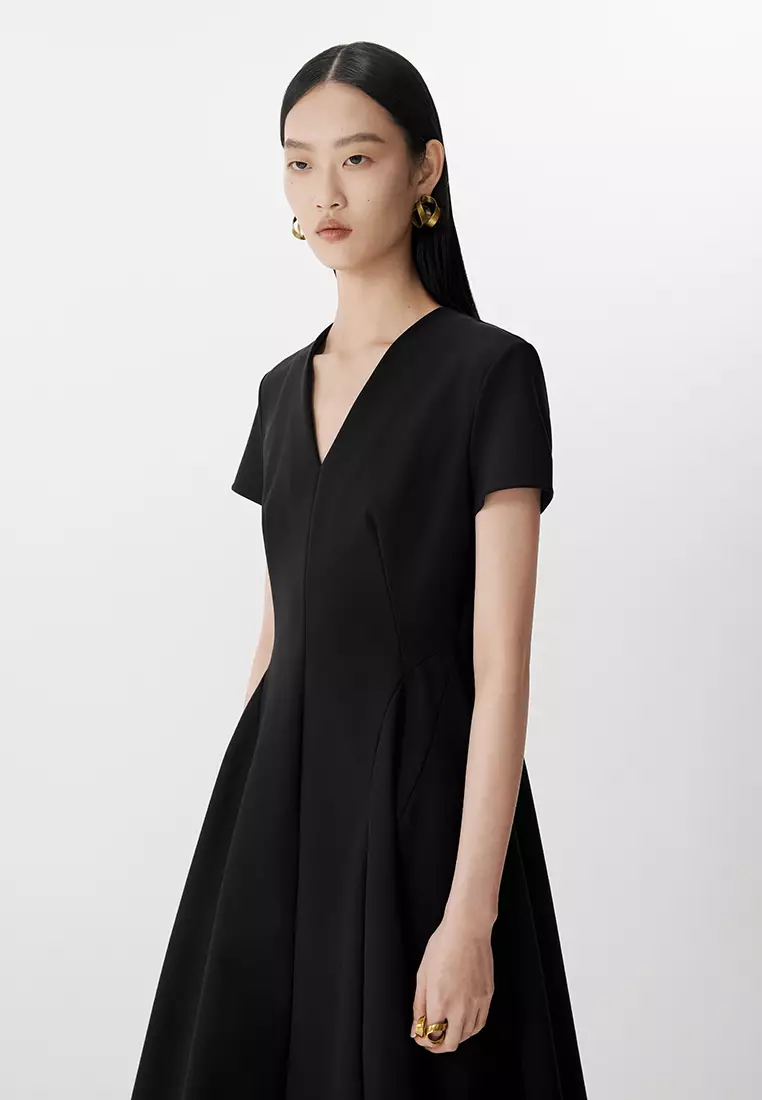 S-Line short-sleeved dress