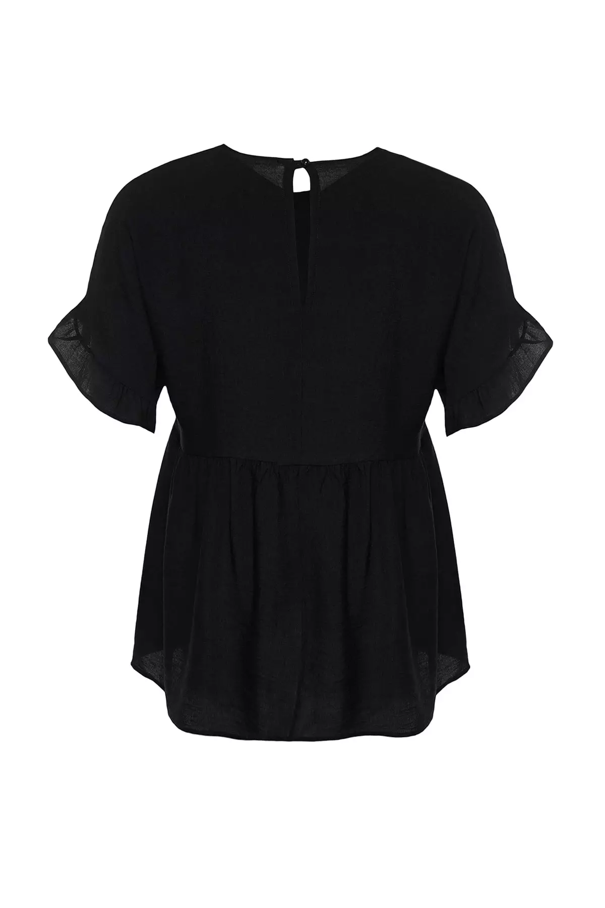 Plus Size Ruffle Woven Blouse