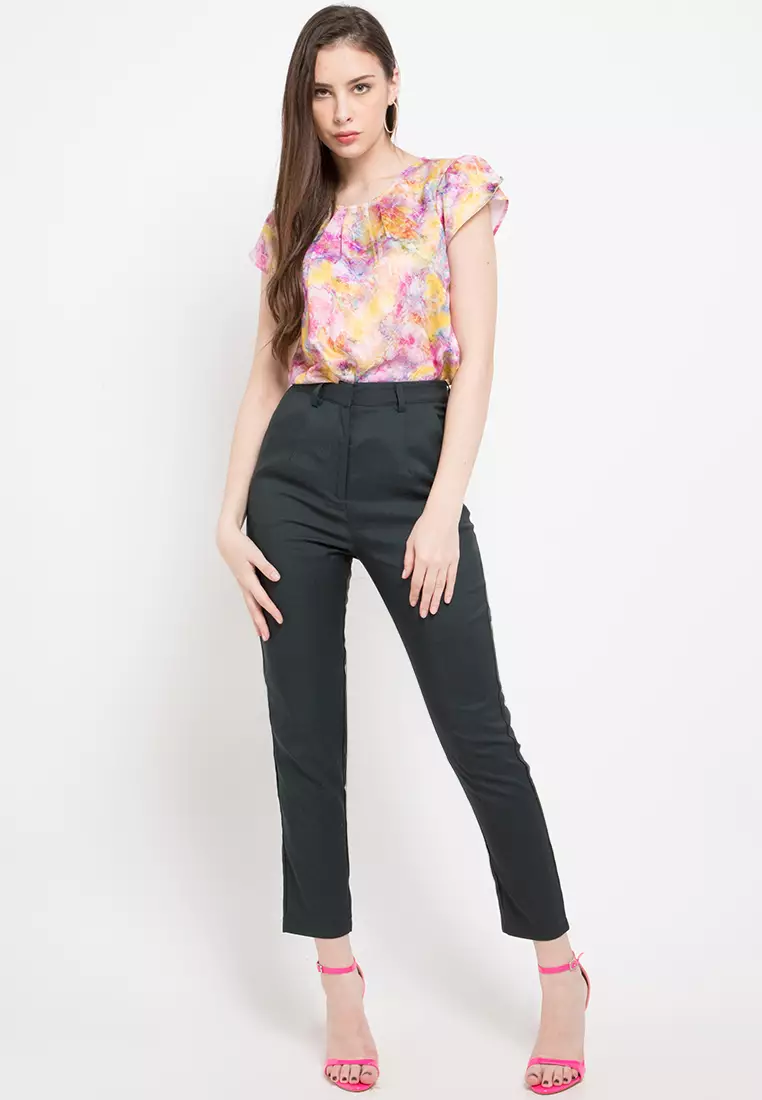 Tina Blouse In Pink Print