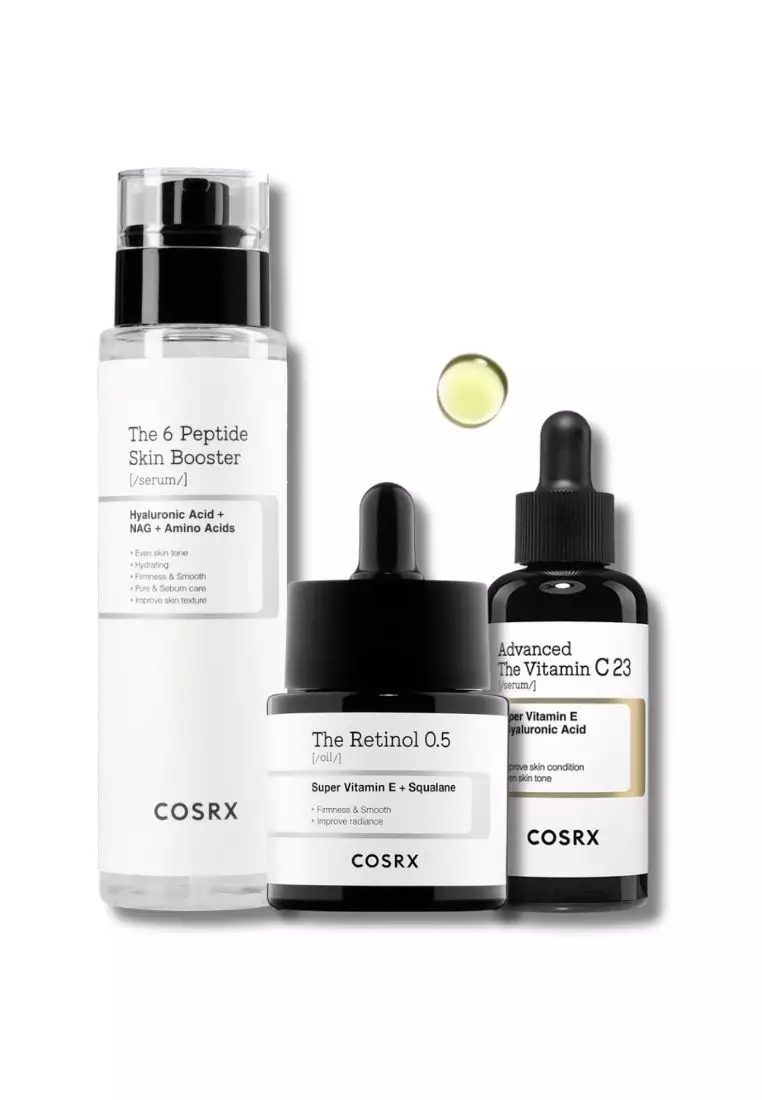 Cosrx Advanced RX-Anti-Aging(Vitamin C 23% Serum +The Retinol 0.5 Oil+6 Peptide Serum 150ml)