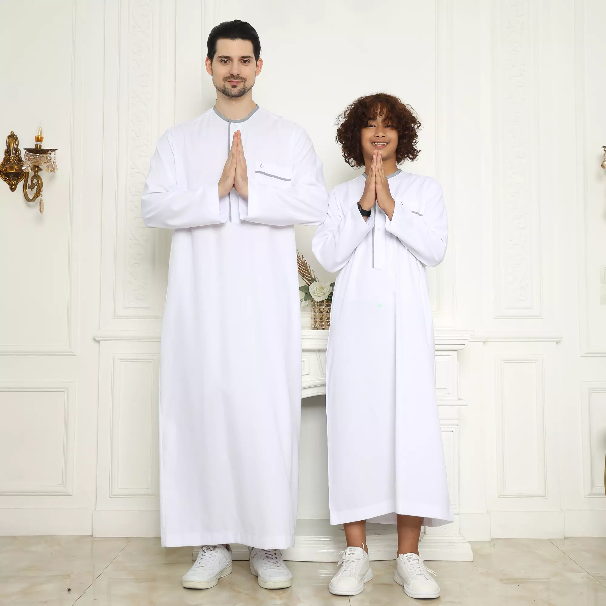 Gamis Pria Yazid White New