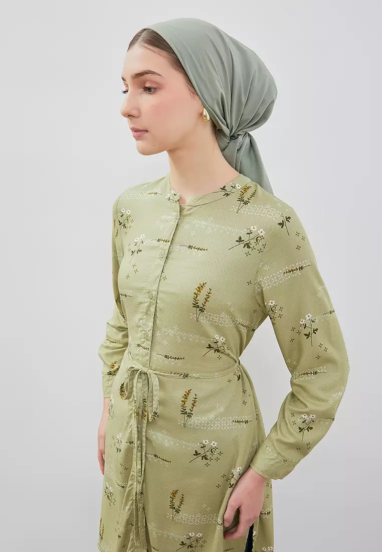 DUST Tunik Siru Flower Hijau Comfease (D.1618)