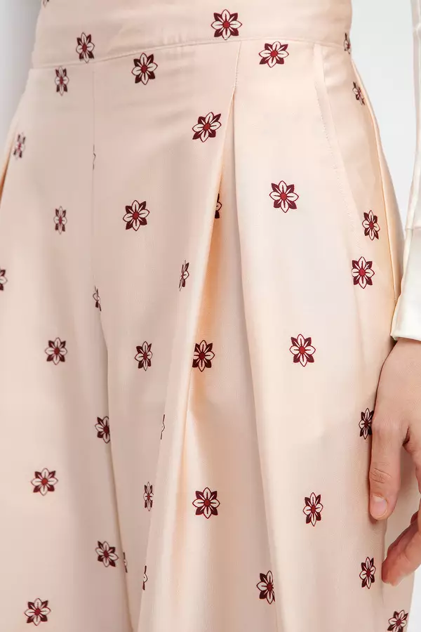 MINIMAL - Rynn - Kulot Lebar Motif Etnik - Pink