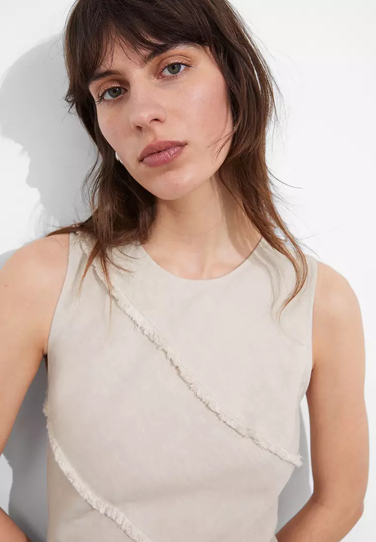 Sleeveless A-Line Midi Dress