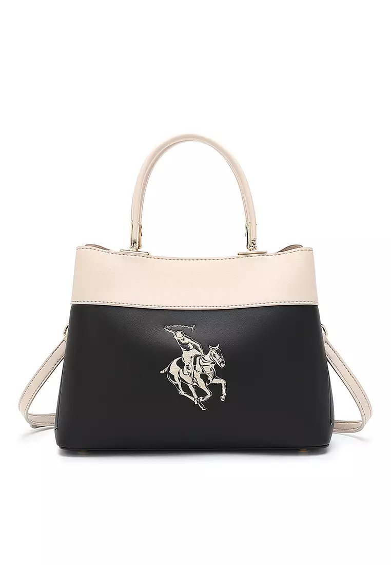 Buy Swiss Polo Top Handle Bag Sling Bag Crossbody Bag Black