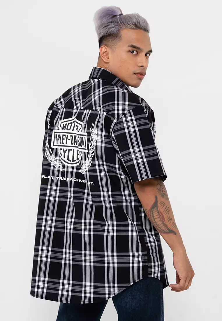 Harley-Davidson Short Sleeve Plaid Shirt