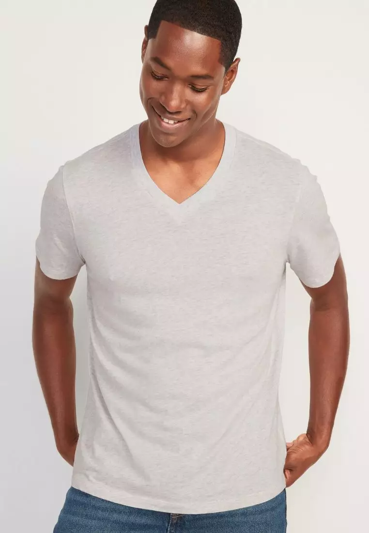 Soft-Washed V-Neck T-Shirt For Men